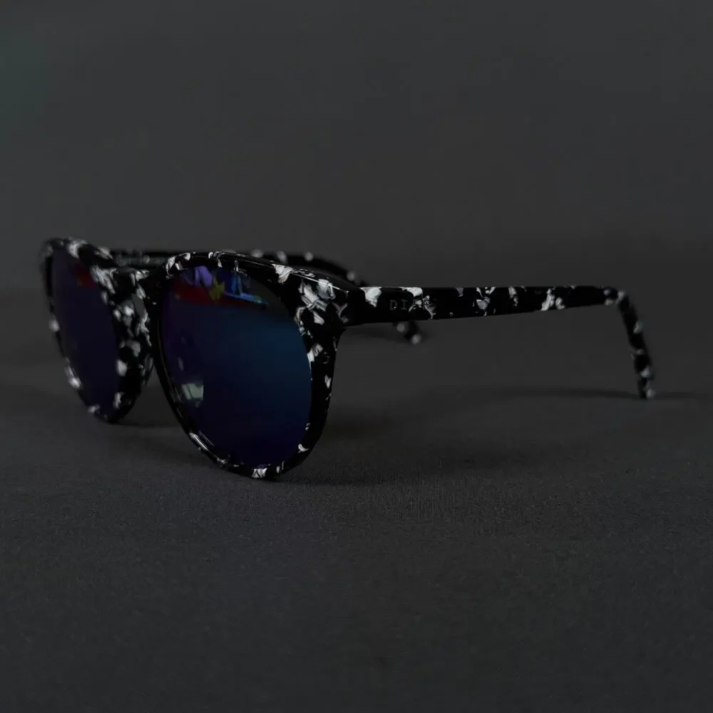 DIFF Eyewear Charlie Black Marble Sunglasses BW-BU08P Only Frame